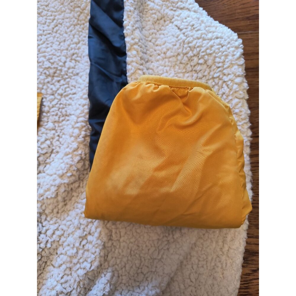Eddie Bauer Vintage Sherpa Pullover Jacket XL White Yellow Blue Red Fleece Snap - Picture 6 of 7